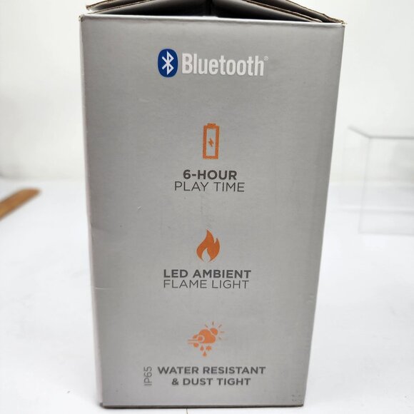 TikiTunes Bluetooth Speaker LED Flame Light Wireless Outdoor Ambient Lamp - Picture 3 of 5